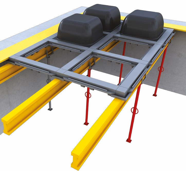 SKYDOME ermöglicht, orthogonale zweiachsige Rippen zu erhellen, um die Decke aus Beton leicher zu machen; auf diese Weise verbessert sich das seismische Verhalten des Gebäudes und man realisiert große Spannweiten der Deckenbalkenlage