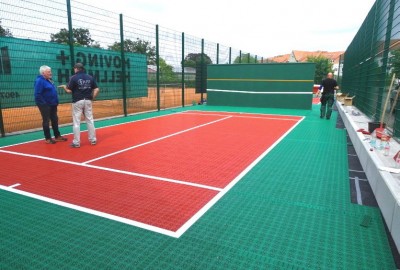 Installation U-8 Tennis Kleinspielfeld für TSV Wallenhorst