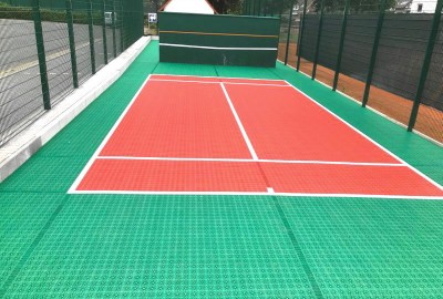 Fertig installiertes U-8 Tennis Kleinspielfeld für den TSV Wallenhorst