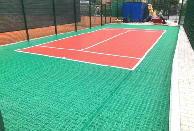Fertig installiertes U-8 Tennis Kleinspielfeld für den TSV Wallenhorst