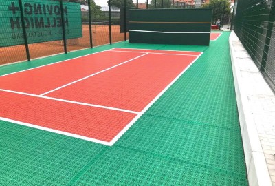 Fertig installiertes U-8 Tennis Kleinspielfeld für den TSV Wallenhorst