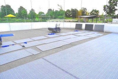 Vormontierte Boden-Module für Sport-Boden Inline-Hockey Schwetzingen