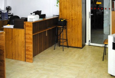 Büro mit PVC-Boden-Fliese Typ Holz-Dekor Home
